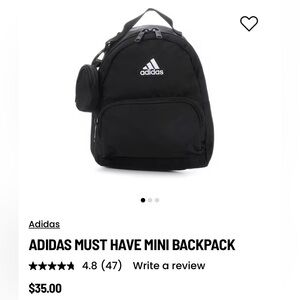 ADIDAS MUST HAVE MINI BACKPACK (Black/White)